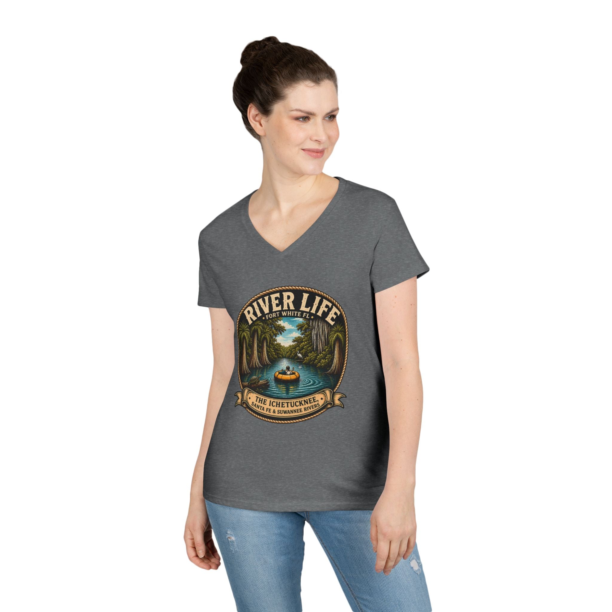 River Life Ladies V-Neck Tee —The Keene for Her