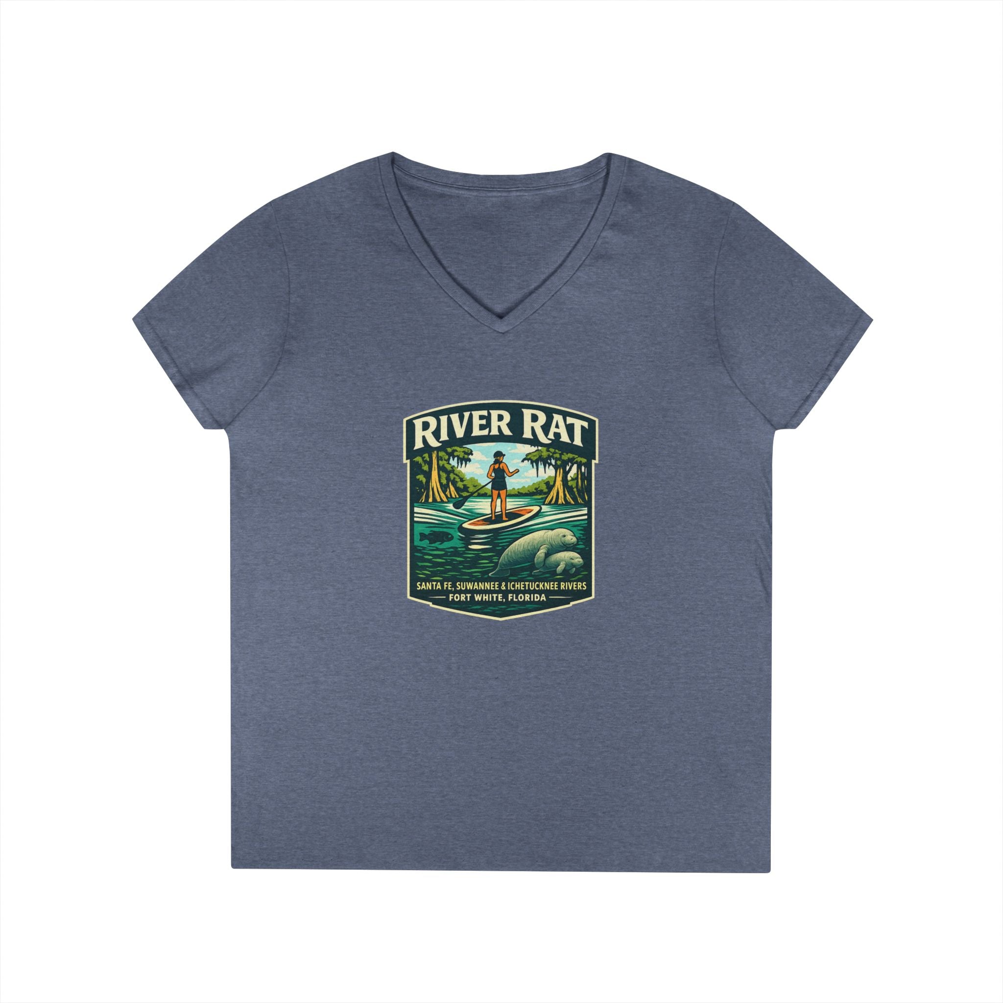 River Rat Ladies T-Shirt – Santa Fe, Suwannee & Ichetucknee Rivers | Fort White Florida Springs Tee
