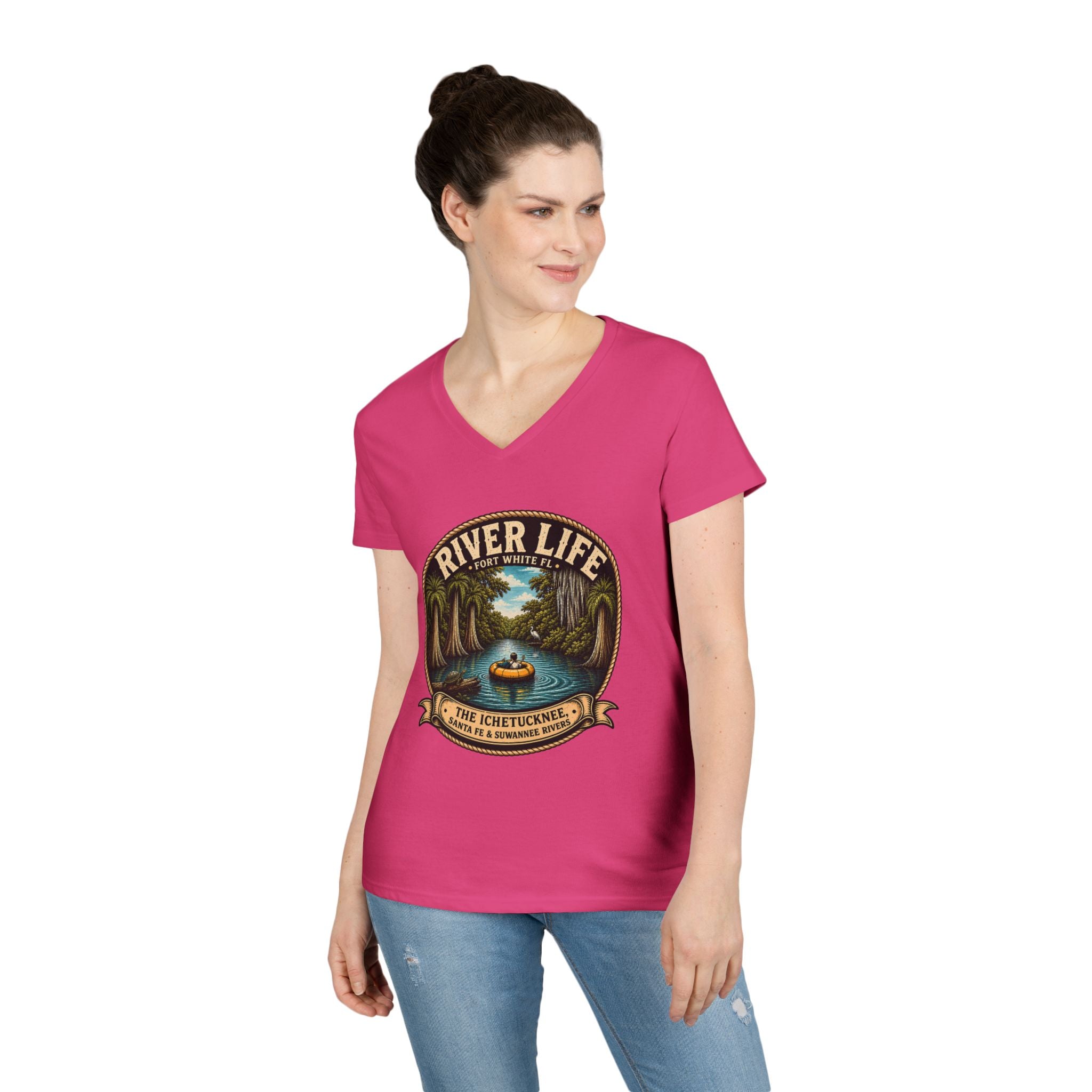 River Life Ladies V-Neck Tee —The Keene for Her