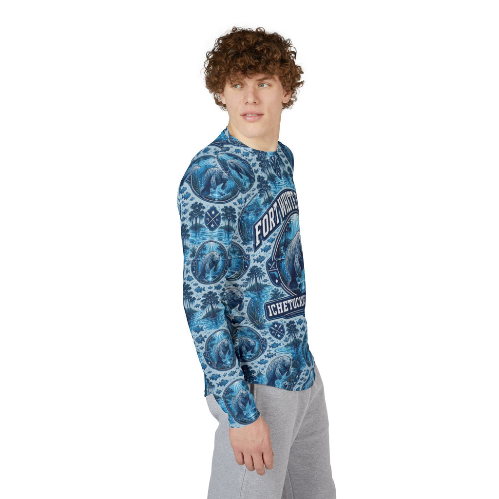 Fort White Florida Manatee Springs All-Over Print Long Sleeve Shirt