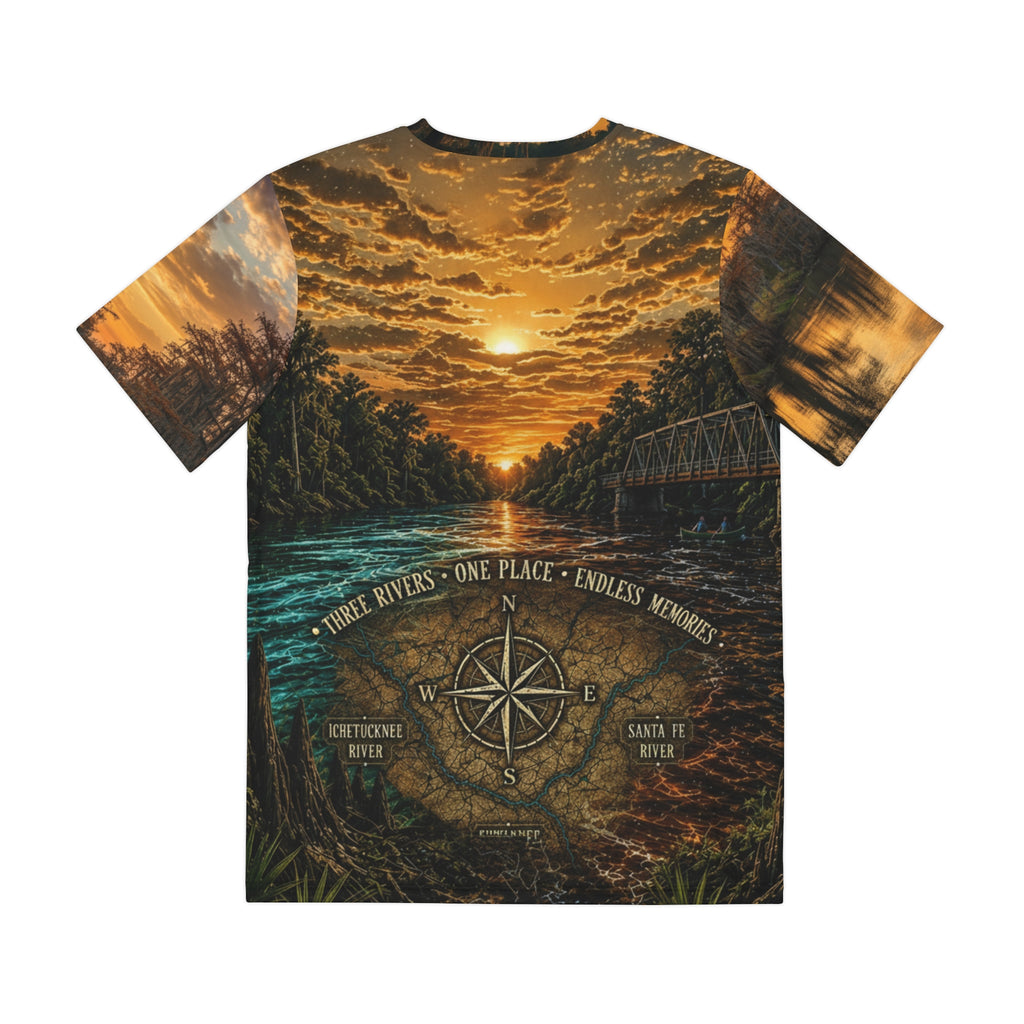 Fort White Florida — Where Three Rivers Meet | All-Over Print T-Shirt