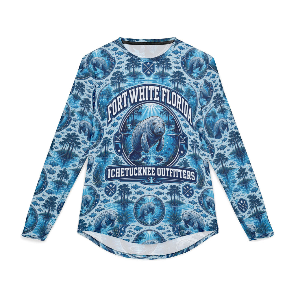 Fort White Florida Manatee Springs All-Over Print Long Sleeve Shirt