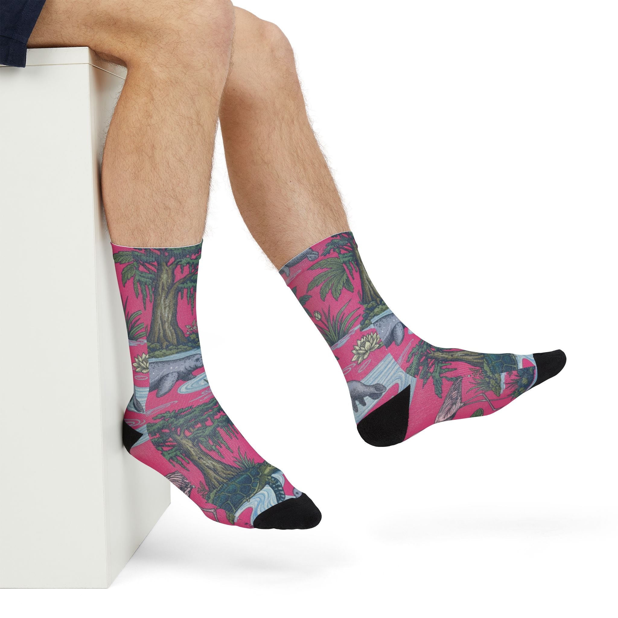 North Florida River Socks — Florida Springs Wildlife All-Over Print | Fort White, FL