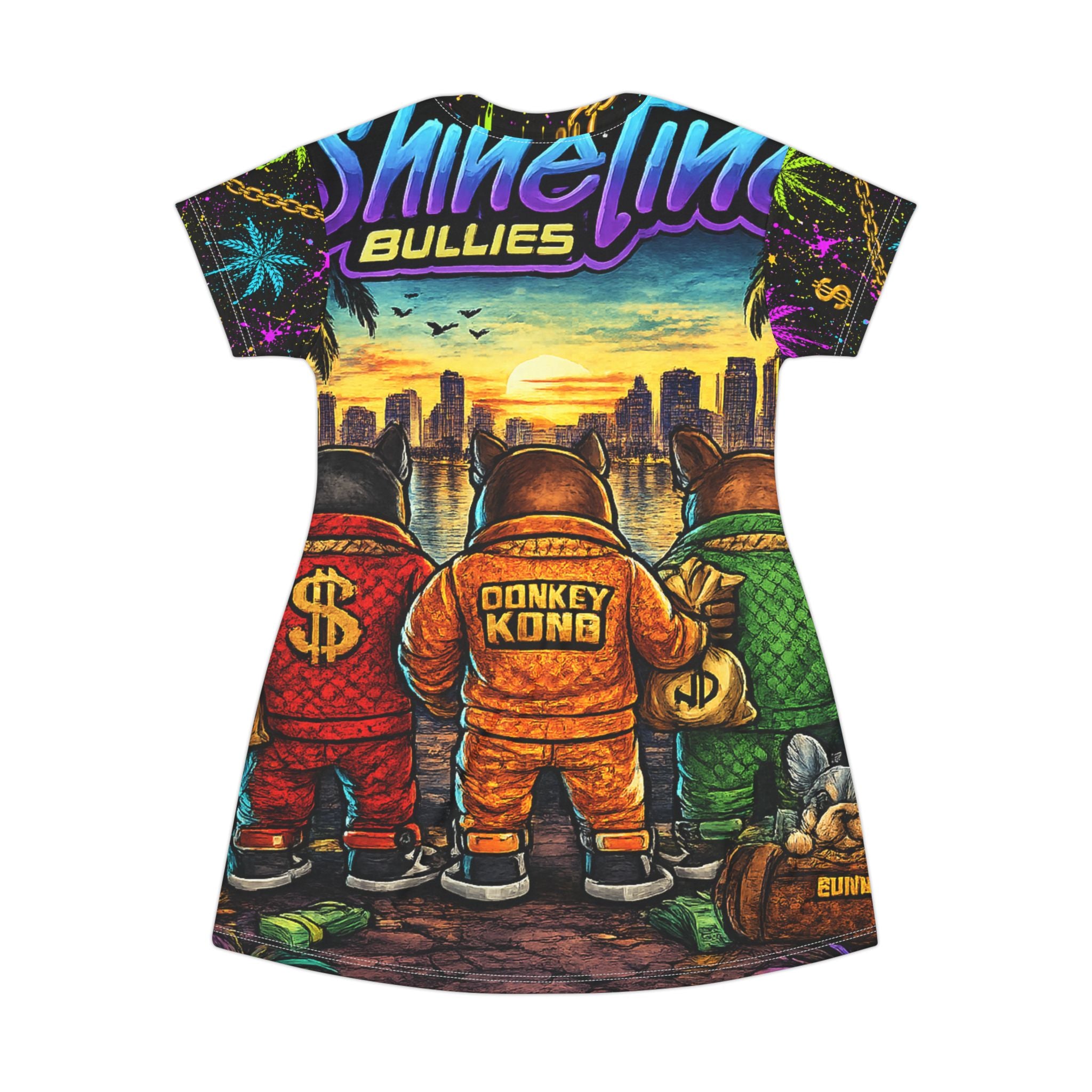 Shine Time Bullies Sweet T Graphic T-Shirt Dress