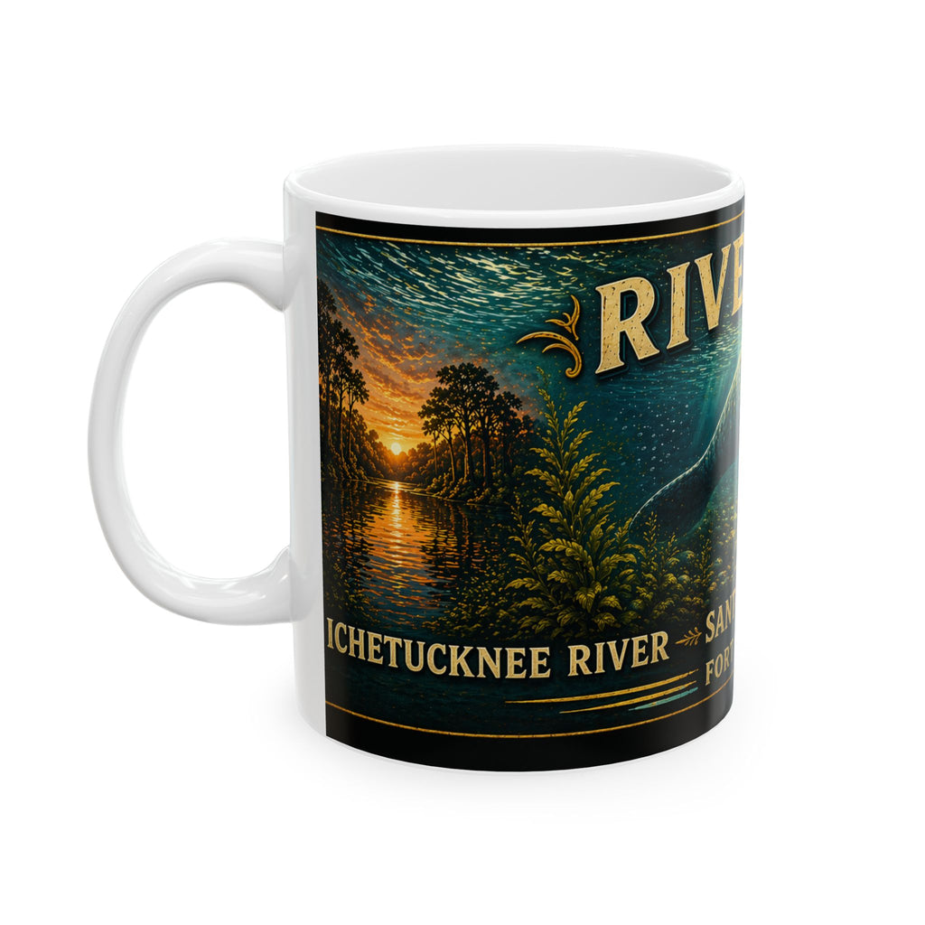 River Life Ceramic Mug — Manatee/ Golden Springs River Design (11oz & 15oz)