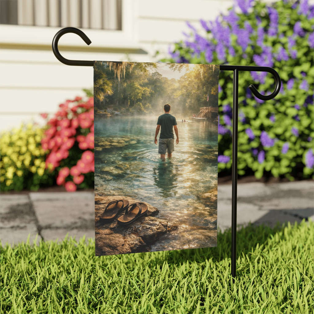 Fort White Springs Garden Flag — Florida River Life Wall Art