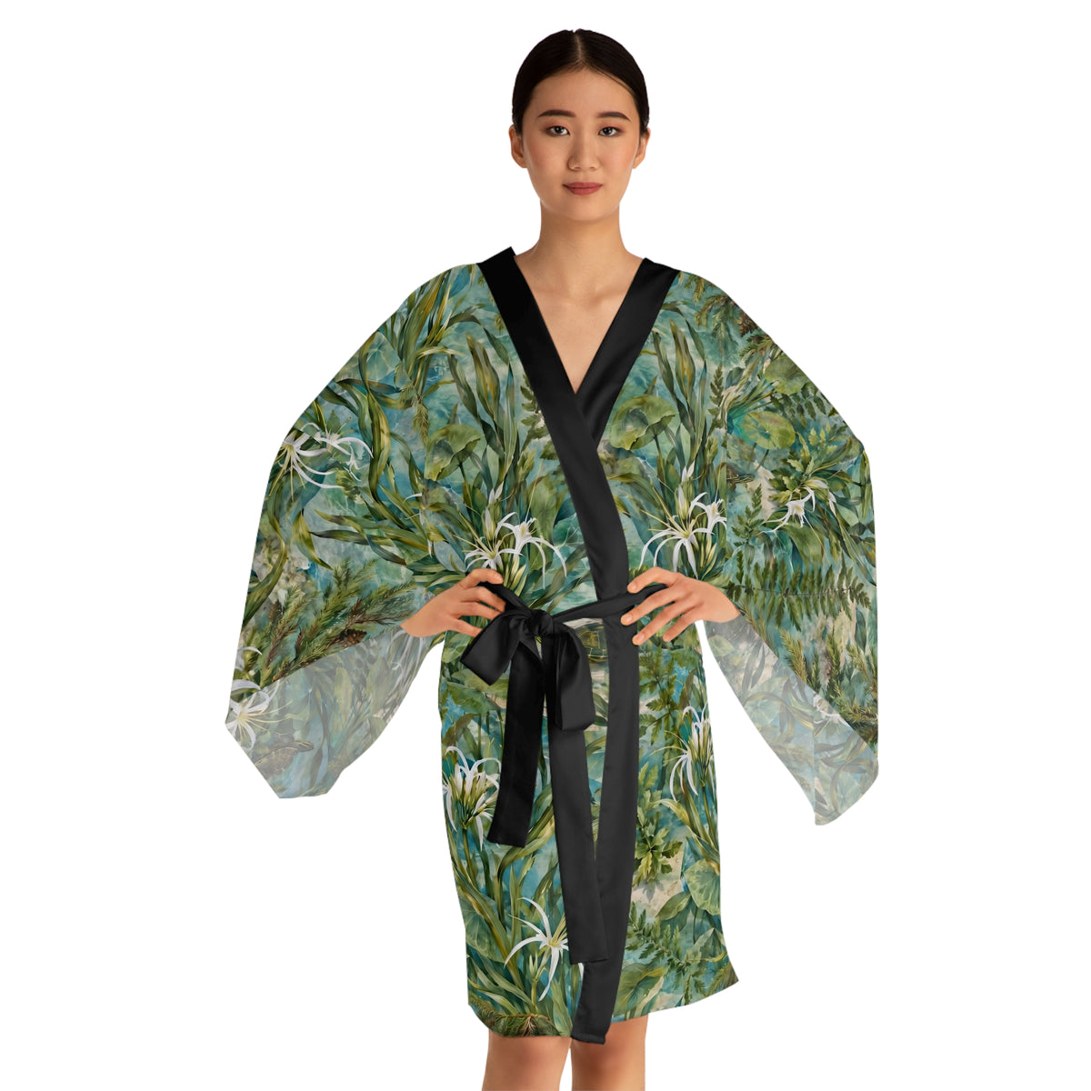 Springside Garden Long Sleeve Kimono Robe