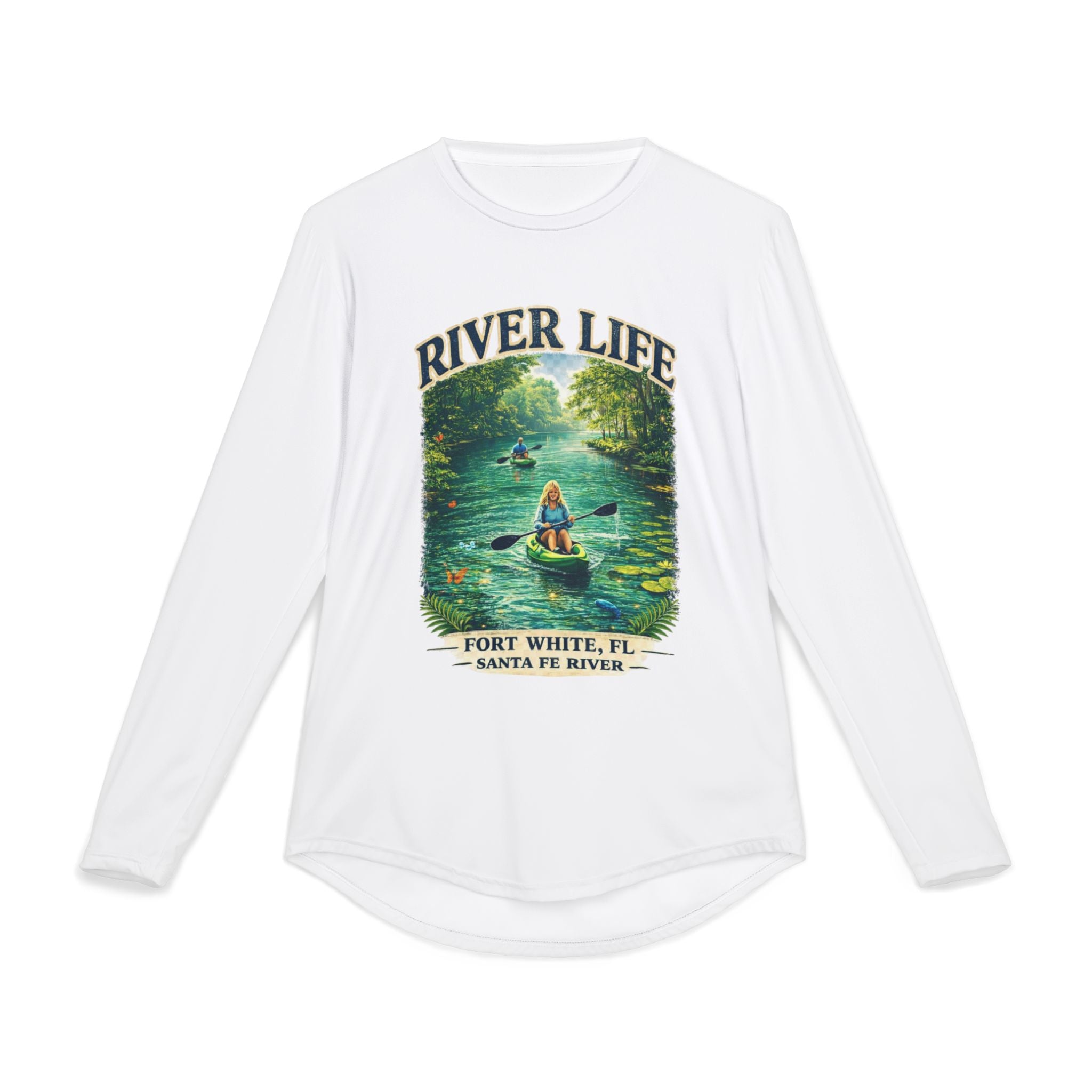 River Life UV Long Sleeve Shirt — Santa Fe River Kayak Tee