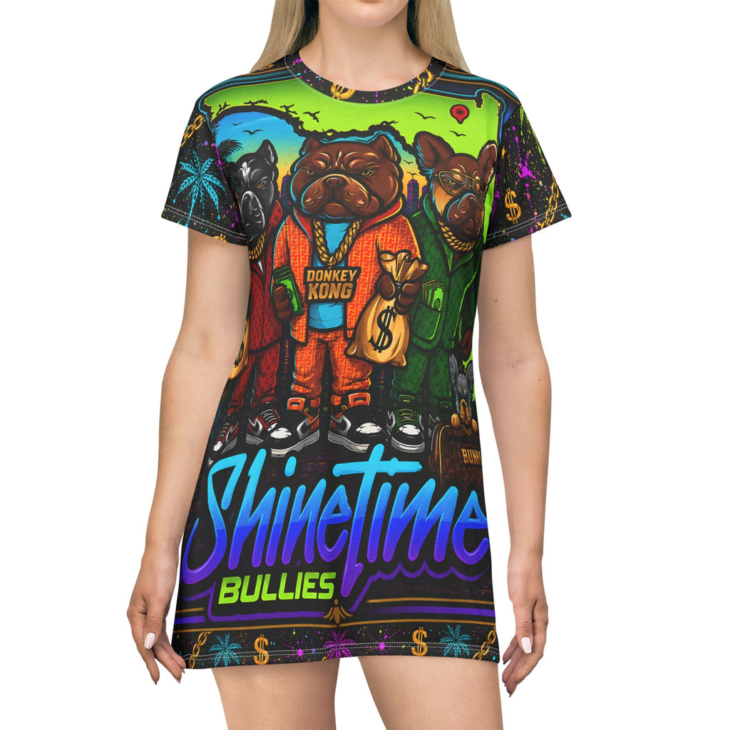Shine Time Bullies Sweet T Graphic T-Shirt Dress