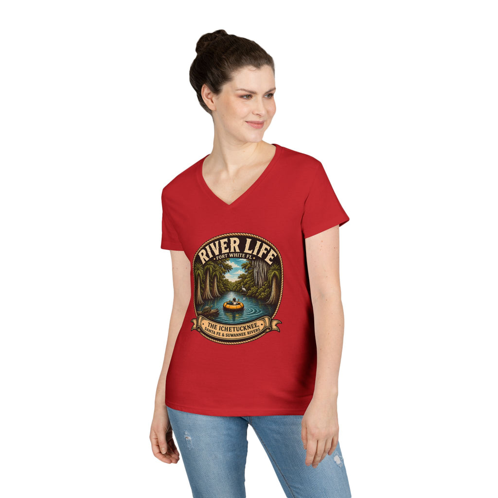 River Life Ladies V-Neck Tee —The Keene for Her