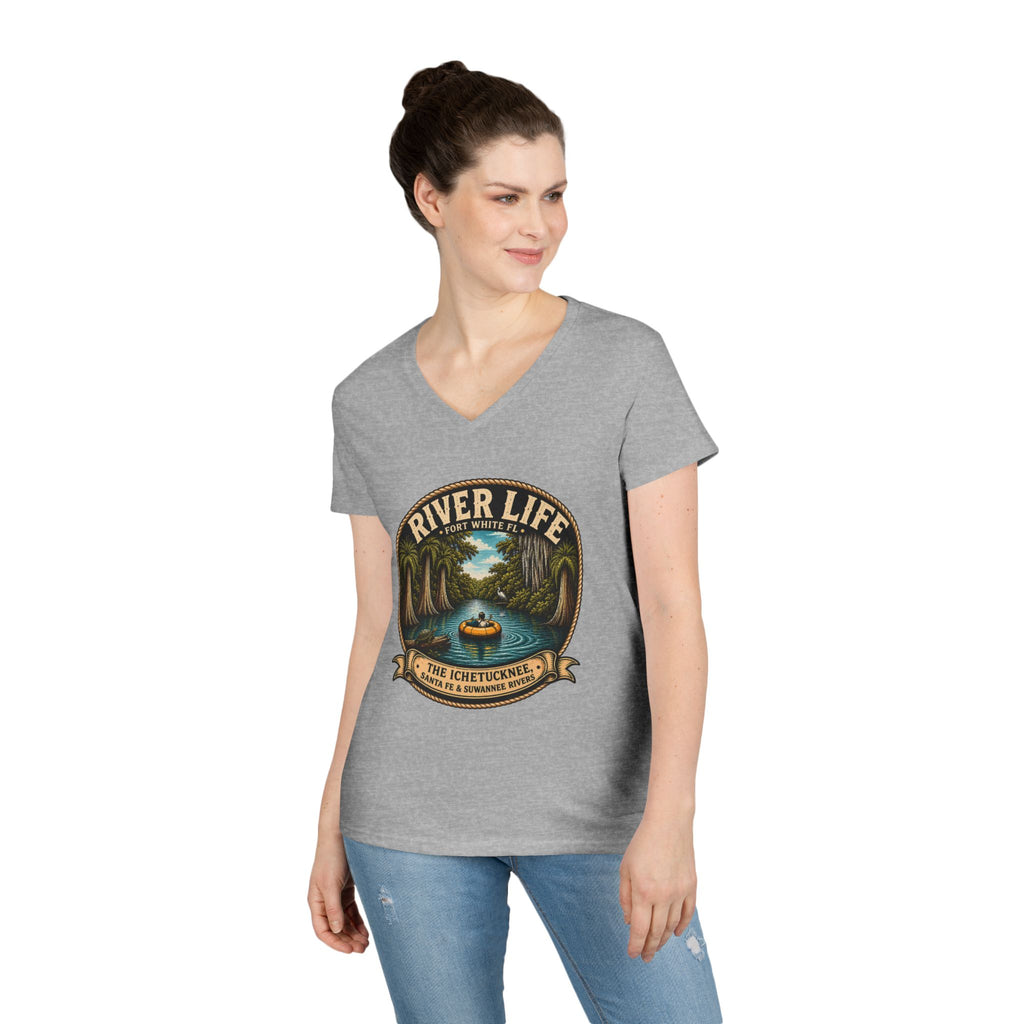 River Life Ladies V-Neck Tee —The Keene for Her