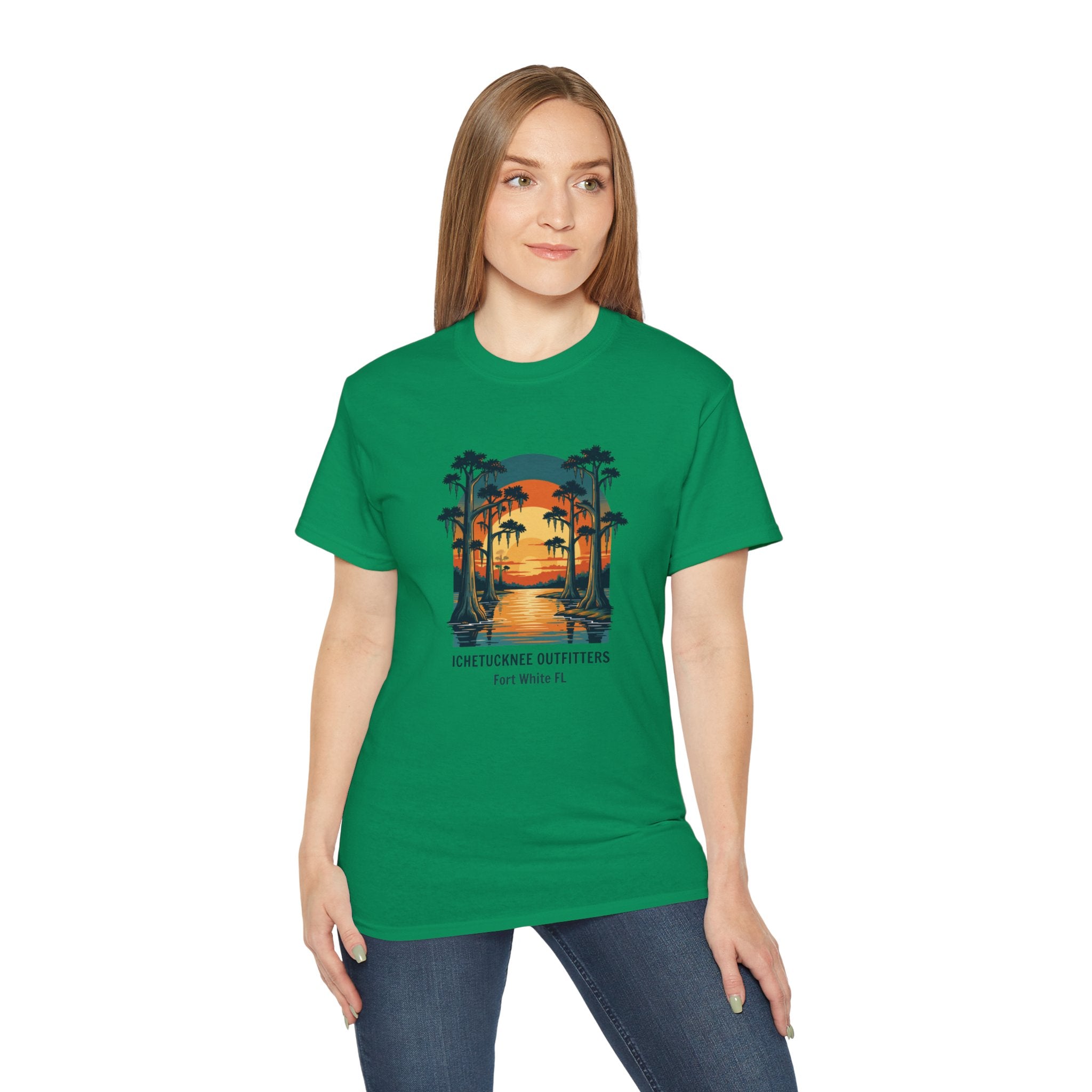 River Sunset Tee — Cypress & Springs Graphic | Fort White, FL
