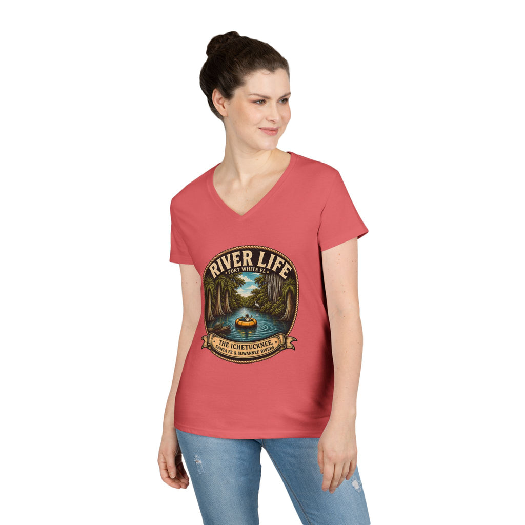 River Life Ladies V-Neck Tee —The Keene for Her
