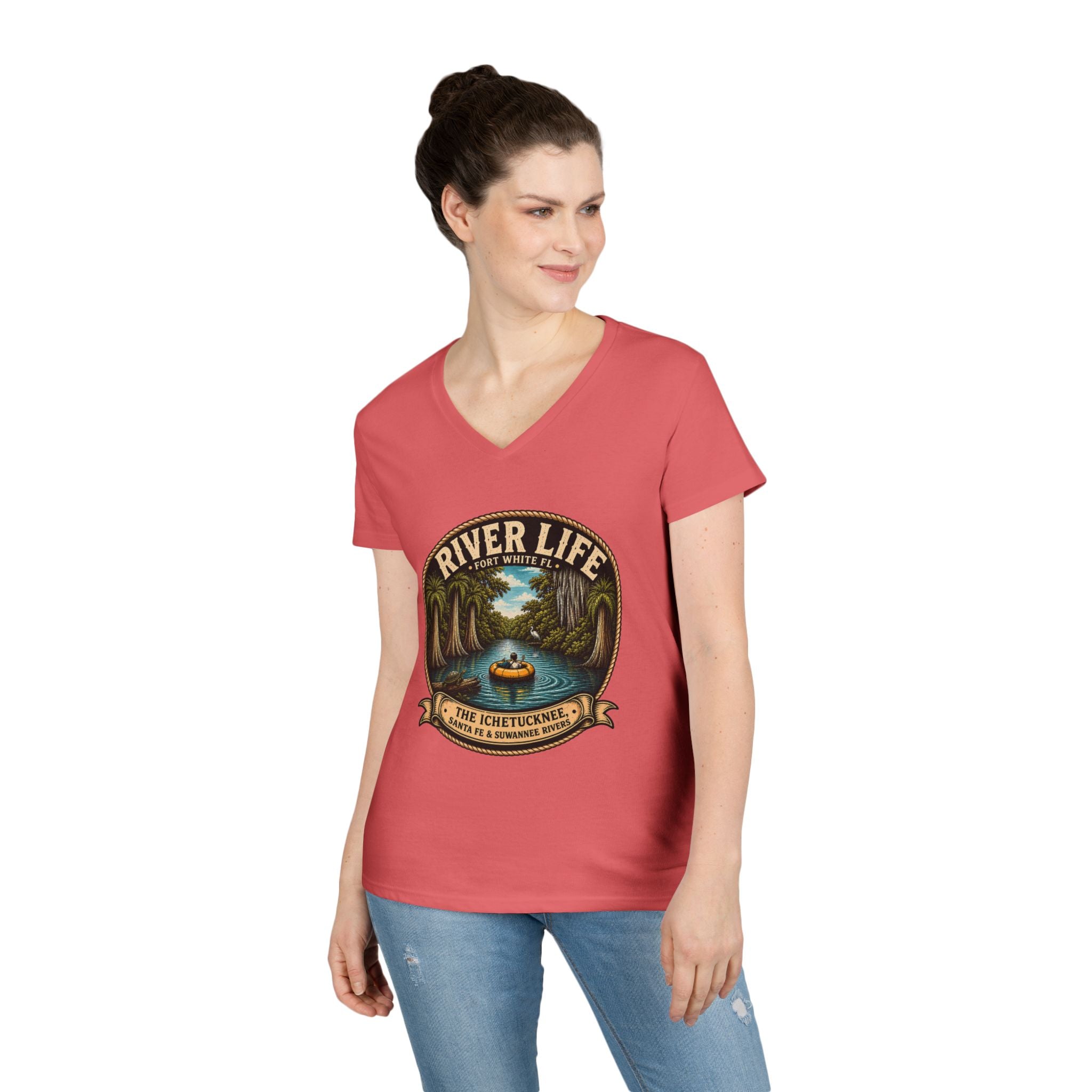 River Life Ladies V-Neck Tee —The Keene for Her