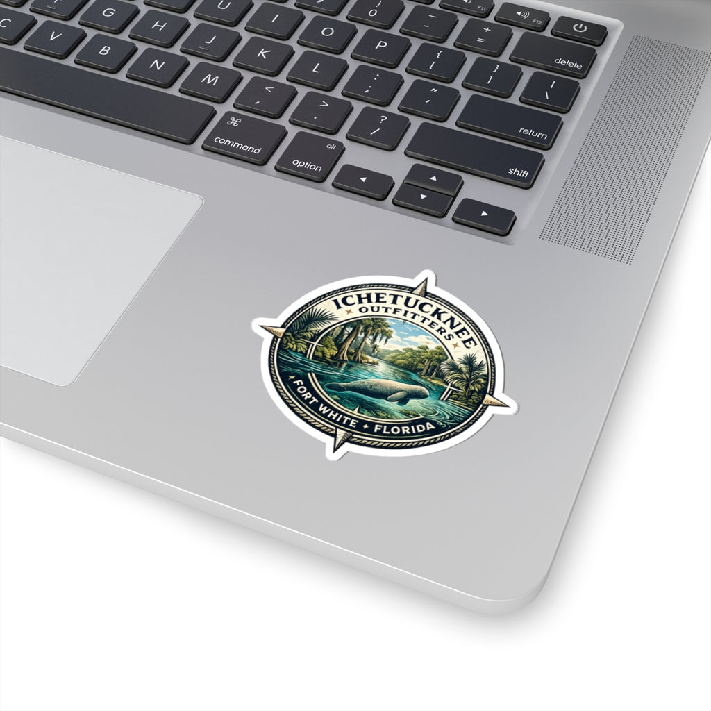 Ichetucknee Outfitters Compass Logo Sticker – Fort White, Florida