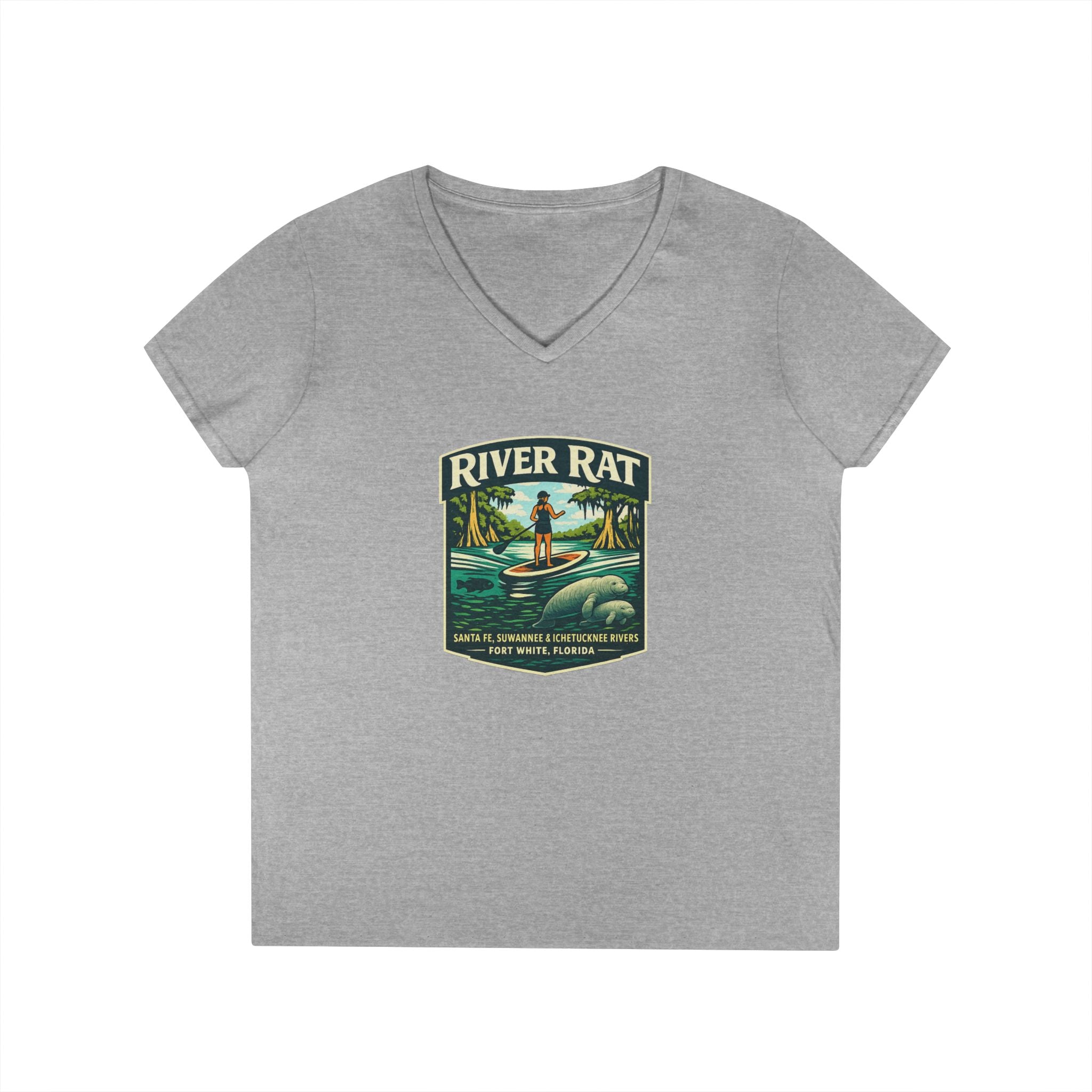 River Rat Ladies T-Shirt – Santa Fe, Suwannee & Ichetucknee Rivers | Fort White Florida Springs Tee