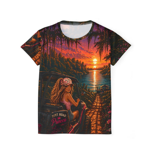 Dirt Road Princess — Fort White FL River Life All-Over Print Tee The Kellie