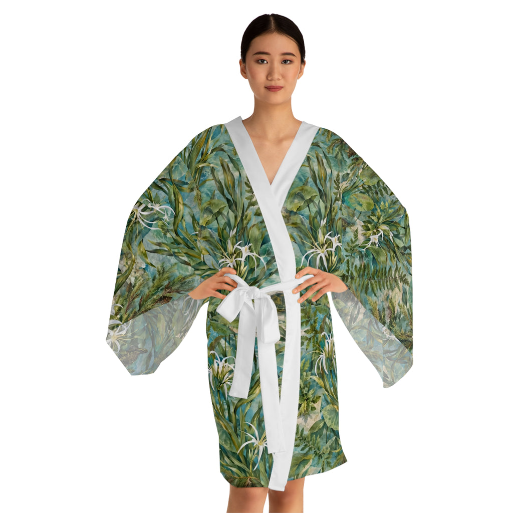 Springside Garden Long Sleeve Kimono Robe