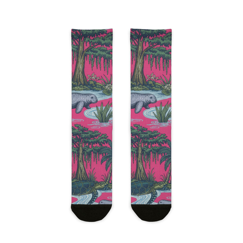 North Florida River Socks — Florida Springs Wildlife All-Over Print | Fort White, FL