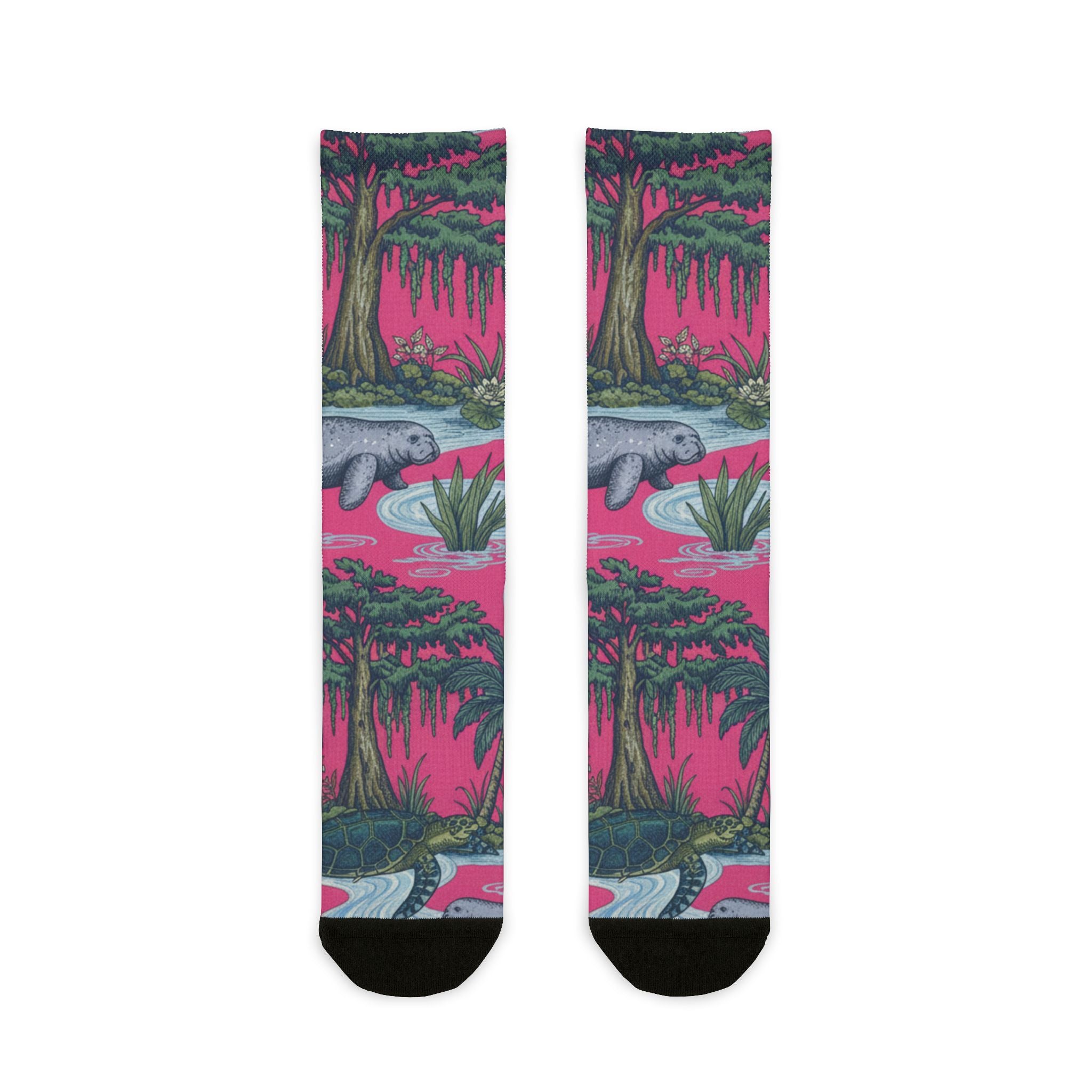 North Florida River Socks — Florida Springs Wildlife All-Over Print | Fort White, FL