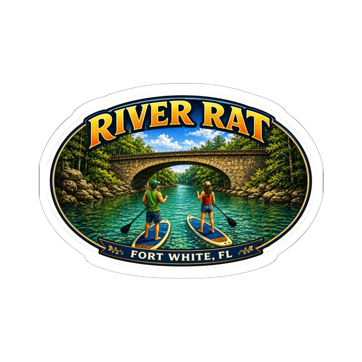 River Rat Old Trestle Paddleboard Sticker – Fort White, Florida