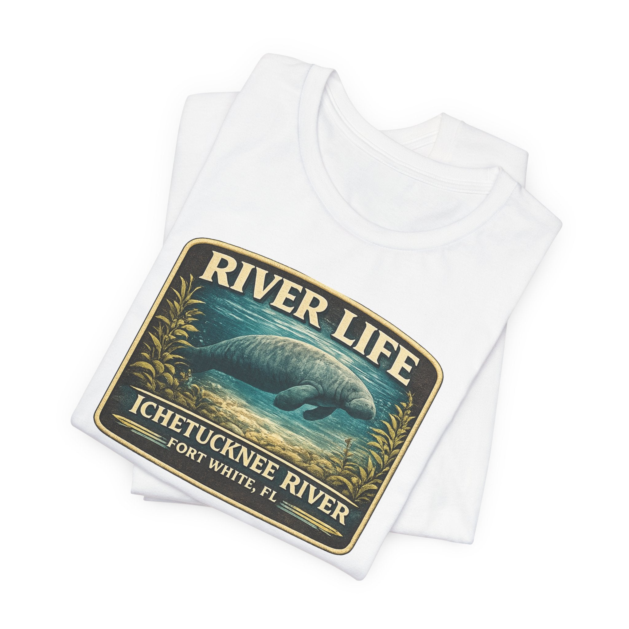 River Life Manatee T-Shirt — Ichetucknee River, Fort White FL