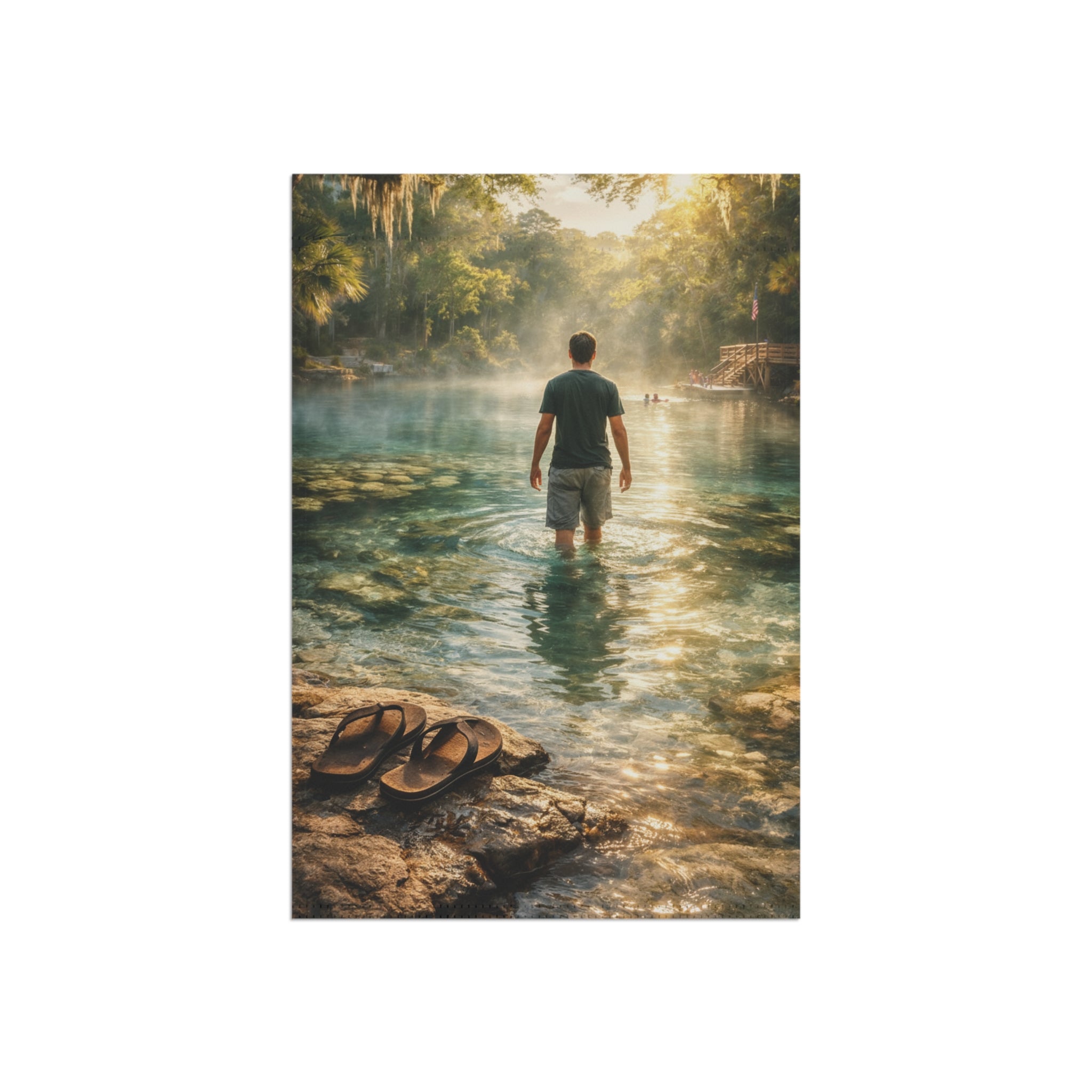 Fort White Springs Garden Flag — Florida River Life Wall Art