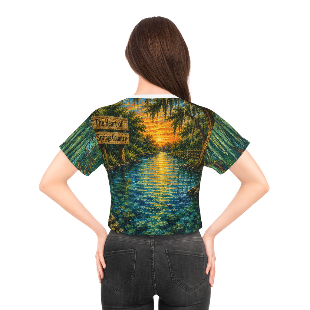 River Rat Gang – Ladies' All-Over Print V-Neck Tee | Fort White, Florida
