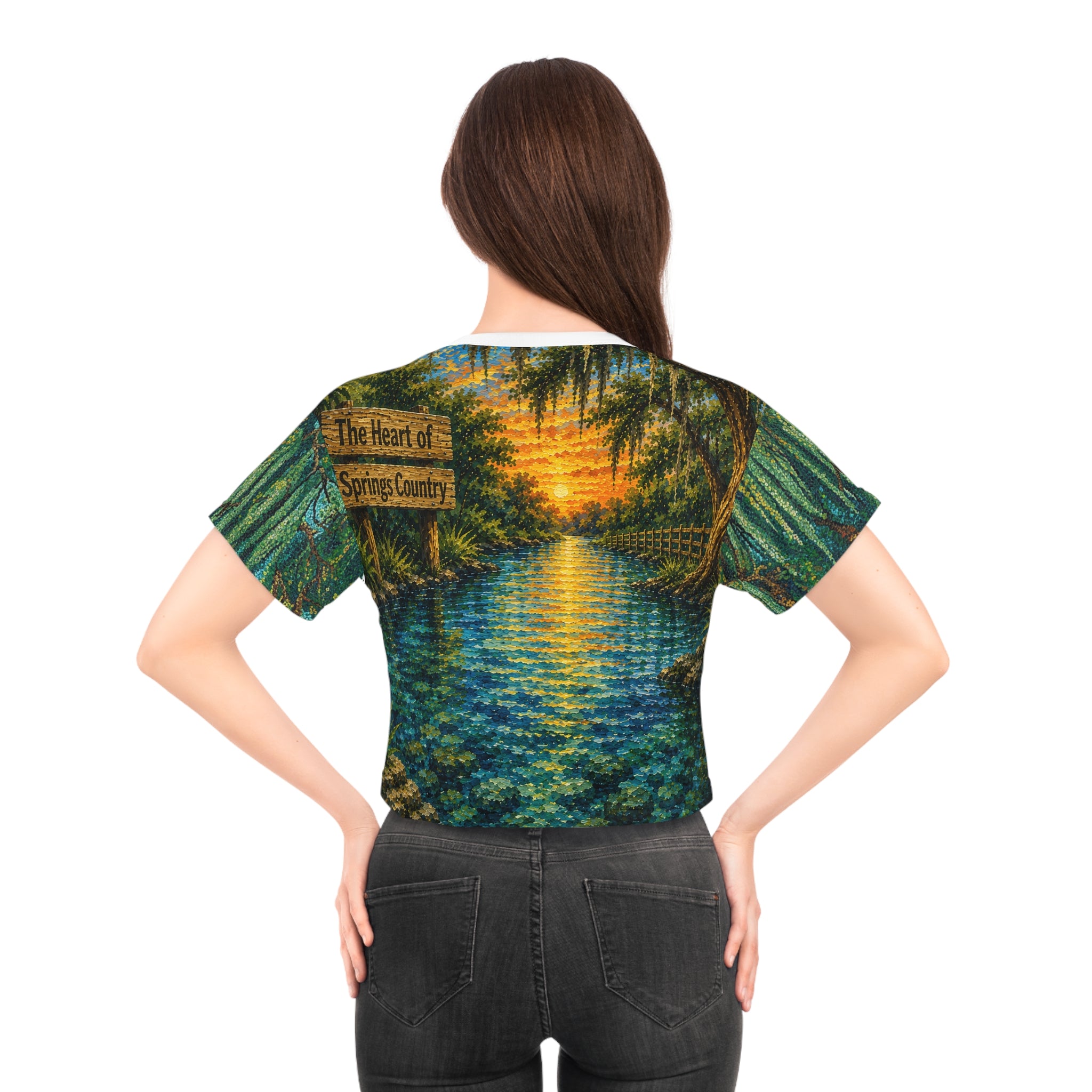 River Rat Gang – Ladies' All-Over Print V-Neck Tee | Fort White, Florida