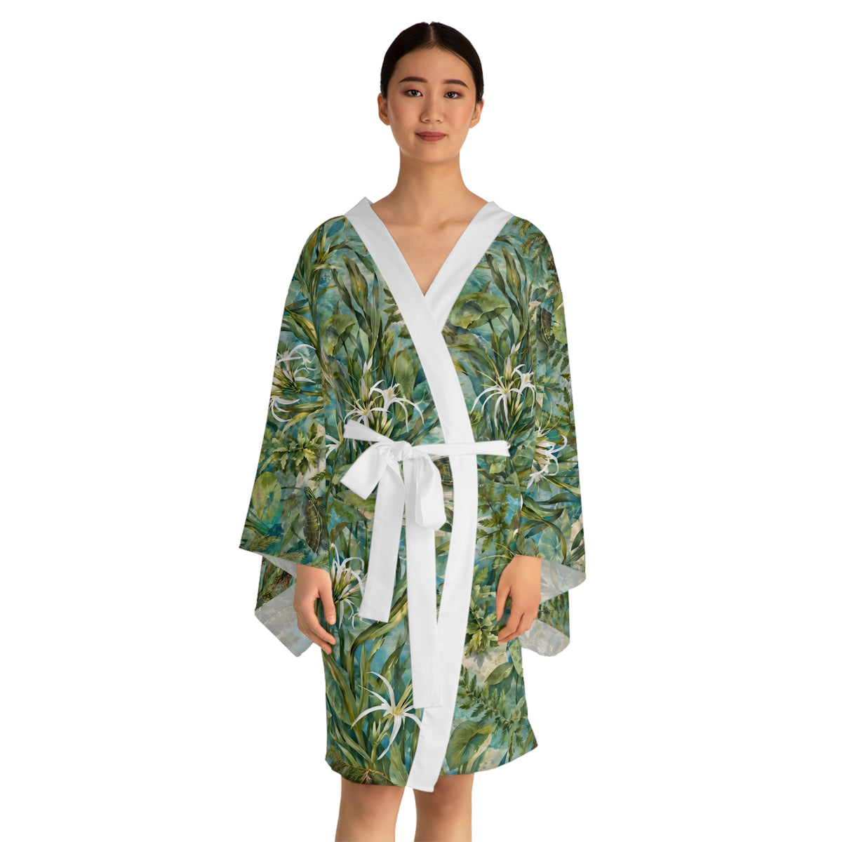 Springside Garden Long Sleeve Kimono Robe