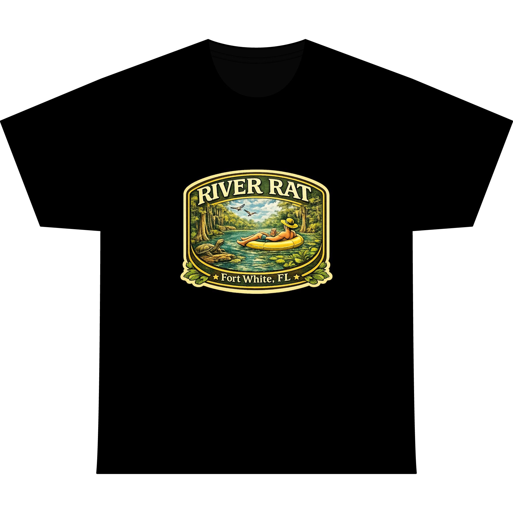 River Rat Kayak T‑Shirt — Fort White, FL Outdoor Fishing Boating Tee