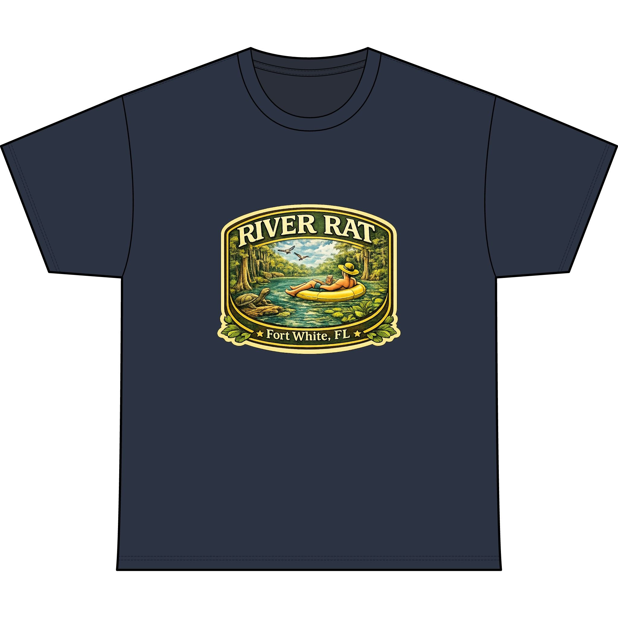 River Rat Kayak T‑Shirt — Fort White, FL Outdoor Fishing Boating Tee