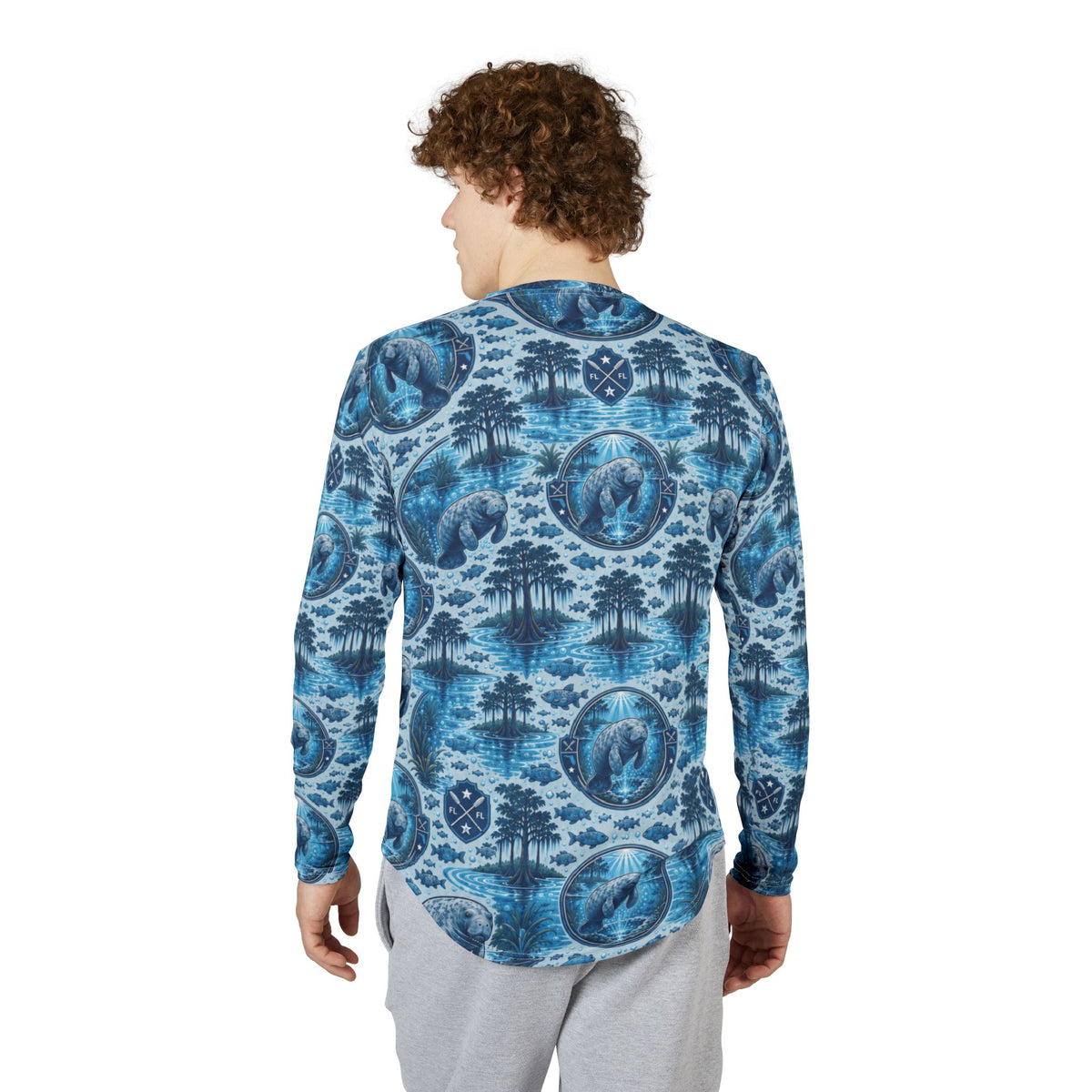 Fort White Florida Manatee Springs All-Over Print Long Sleeve Shirt