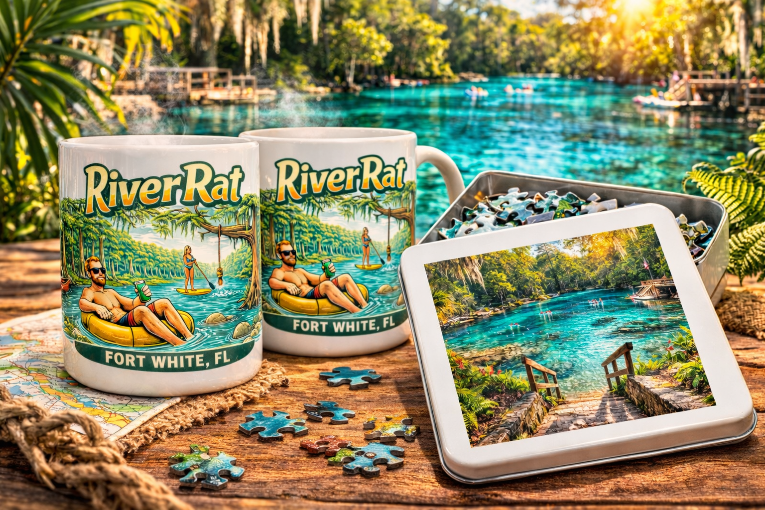 Puzzle and Mugs Bundle