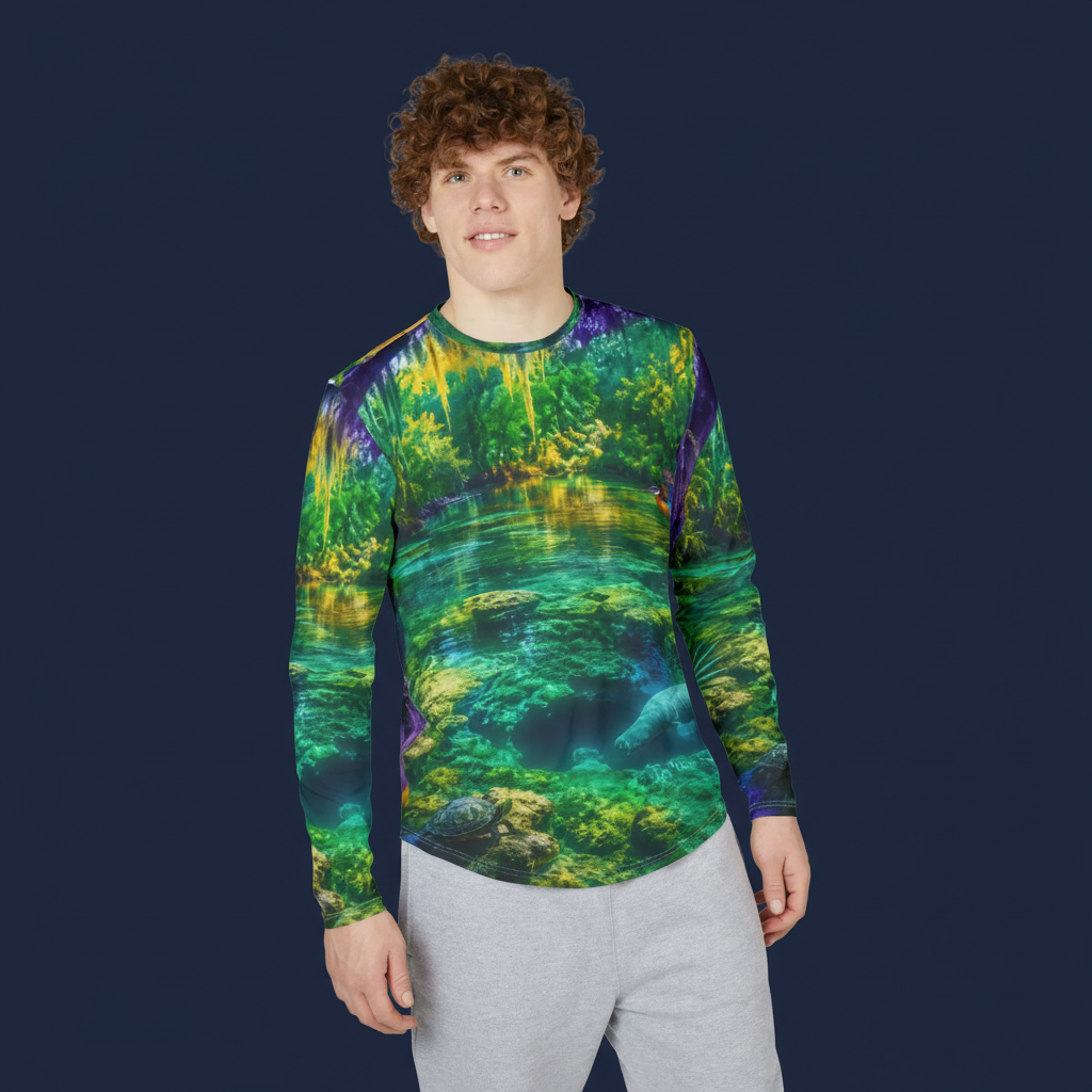 Santa Fe River UV Long Sleeve - Front - Dark Navy Background